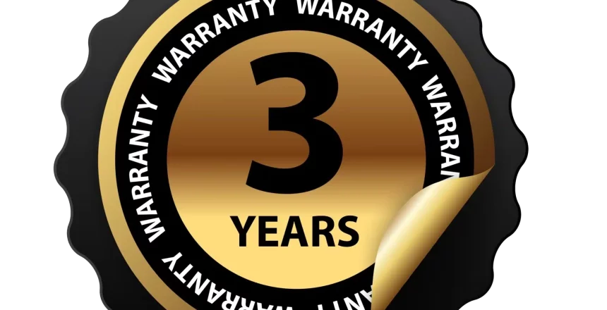 gold-guarantee-sign-3-years-warranty-label-free-vector